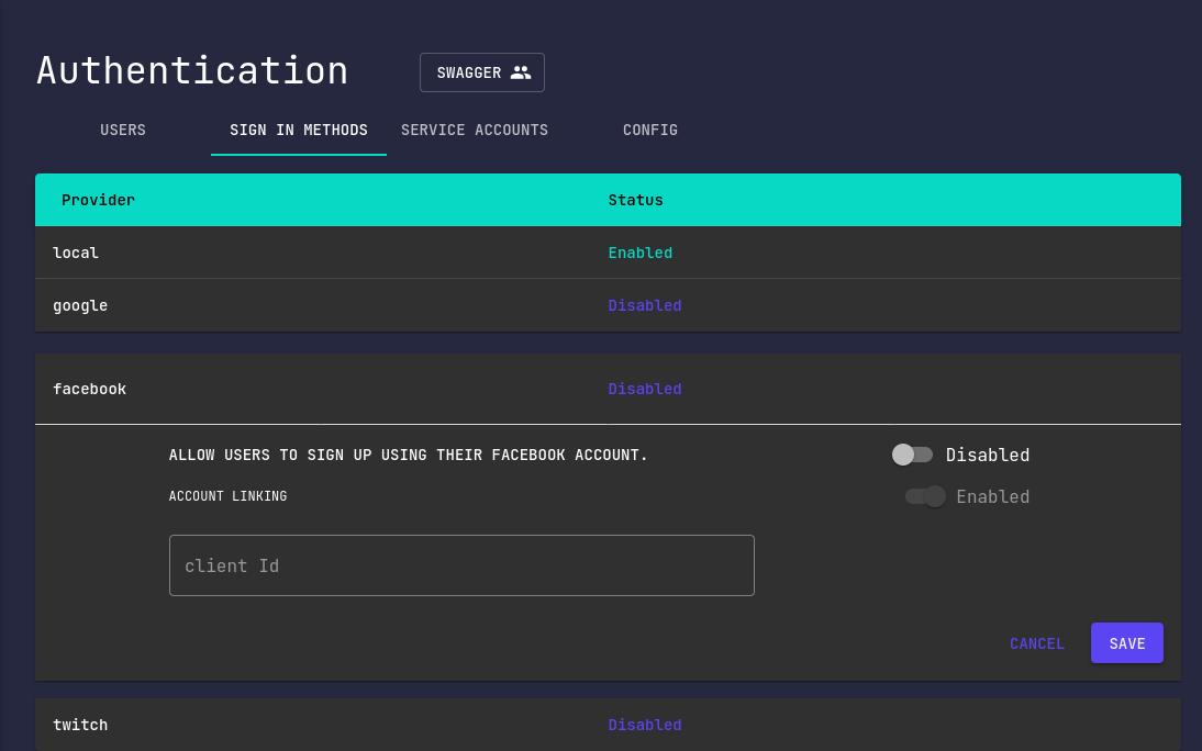 Third party Configuration