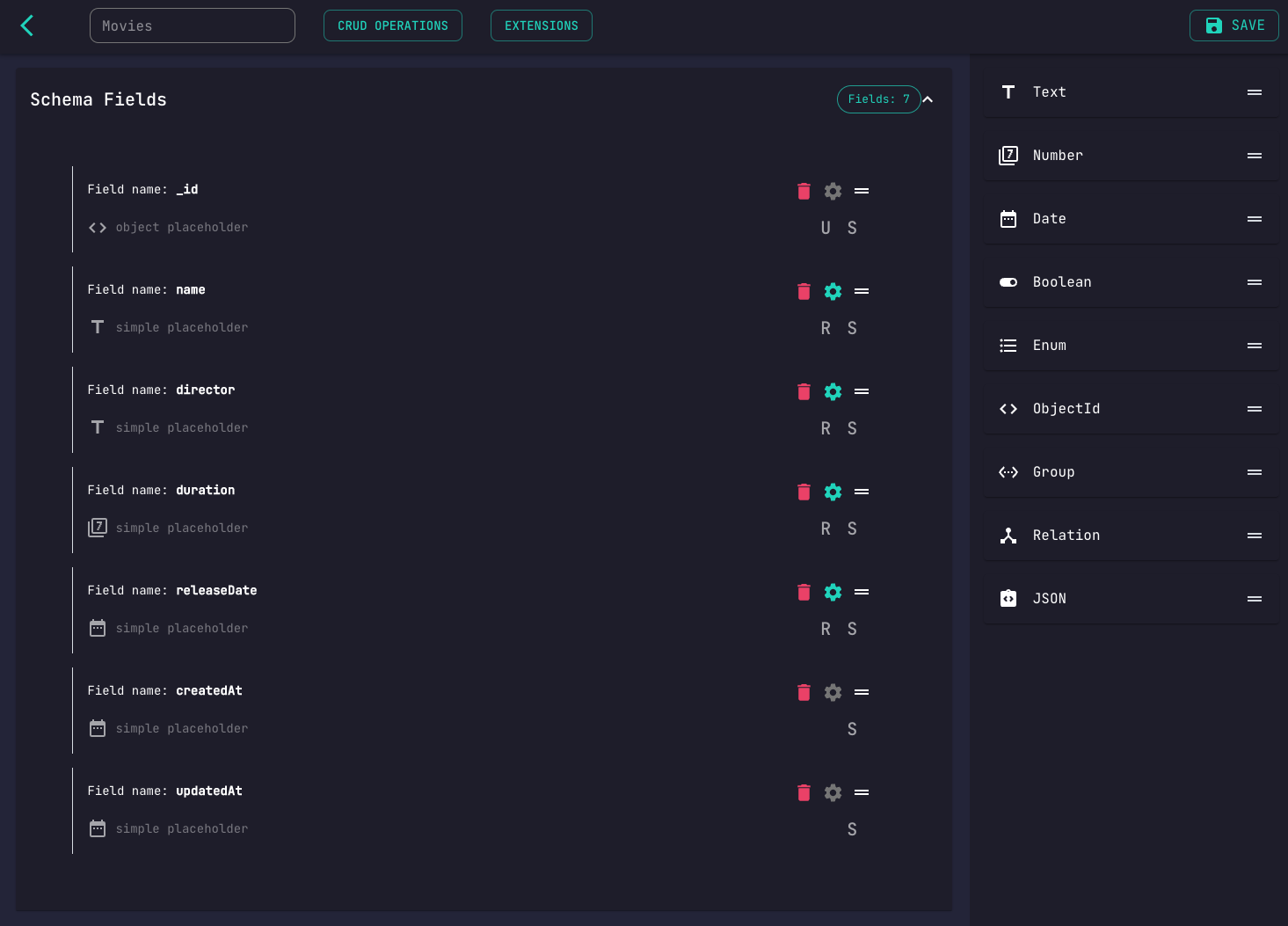 Movies Schema Created