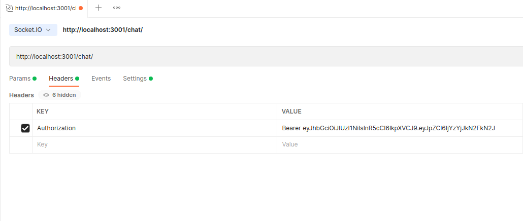 Web Socket Request Headers